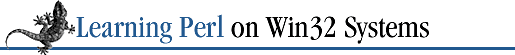 Learning Perl on Win32 Systems