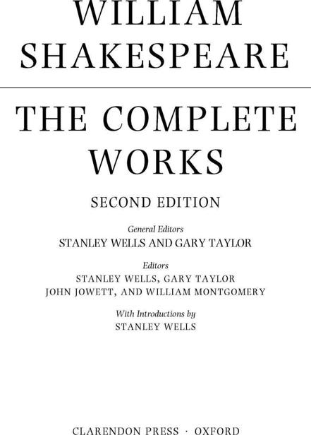 complete works of william shakespeare with notes