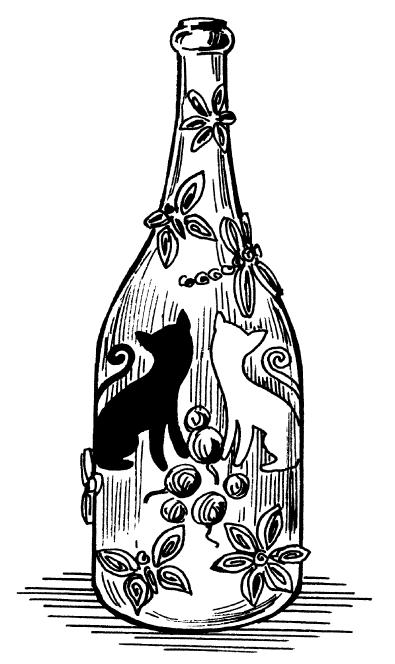 Рисунок на бутылке
