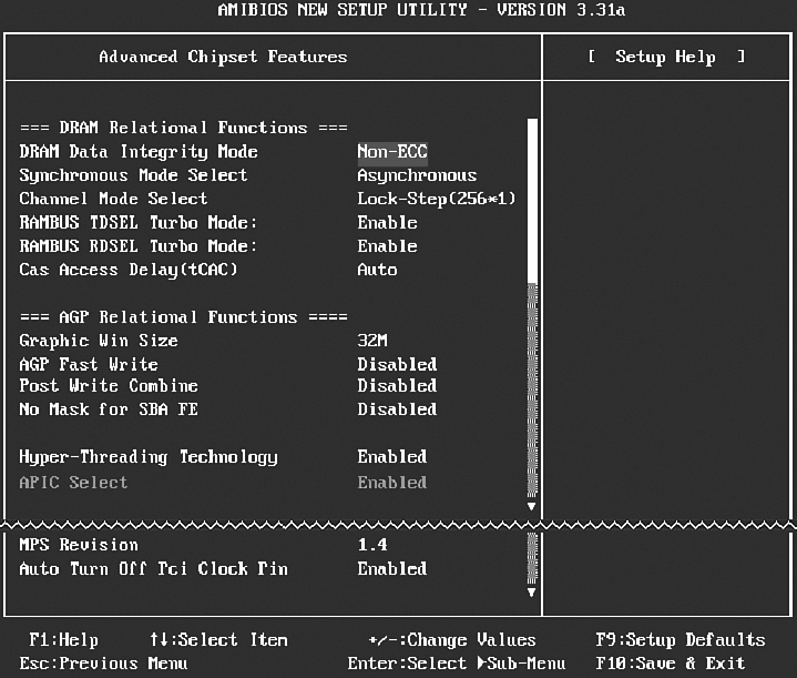 Справочник по настройкам bios