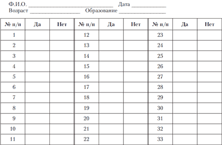 Фон для опросника