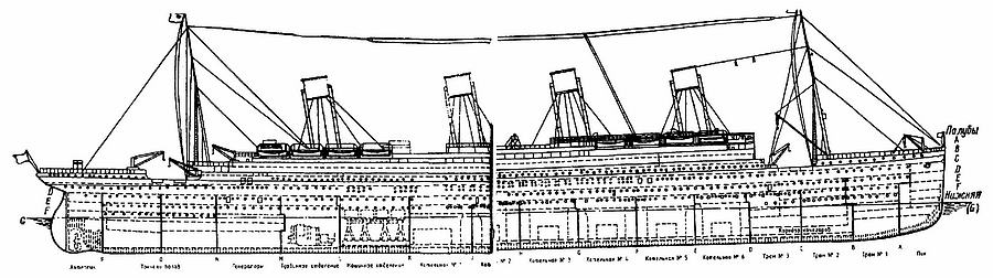 Титаник чертежи корабля