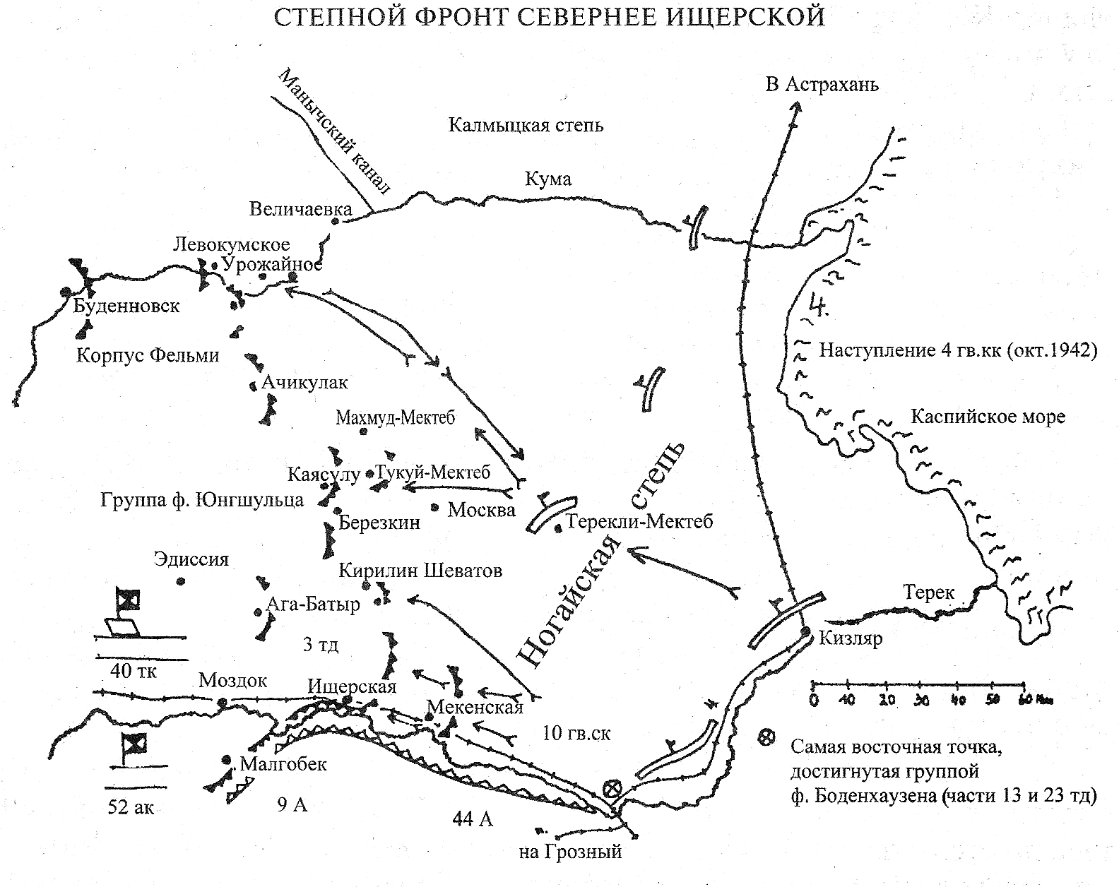 Битва за кавказ 1942 1943 карта