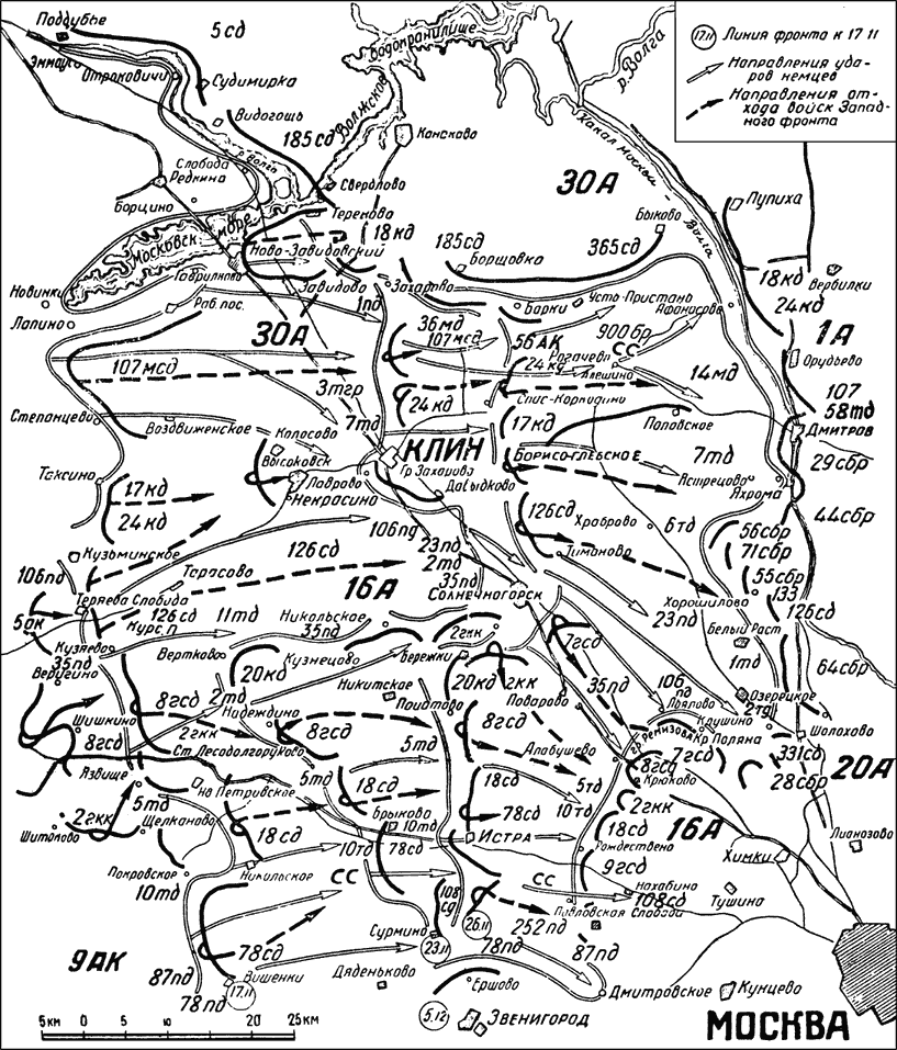 Карта битвы за москву 1941 1942