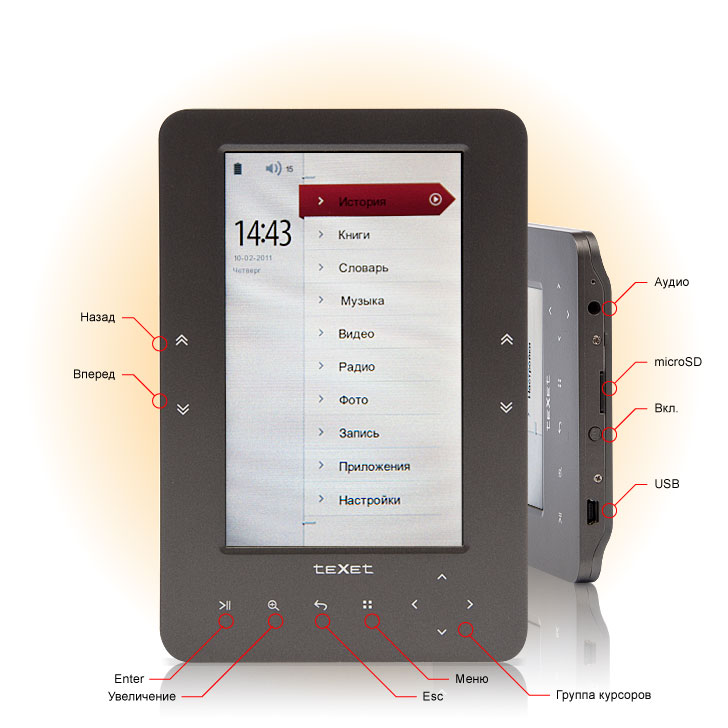 Ebook reader texet tb 772a сброс пароля